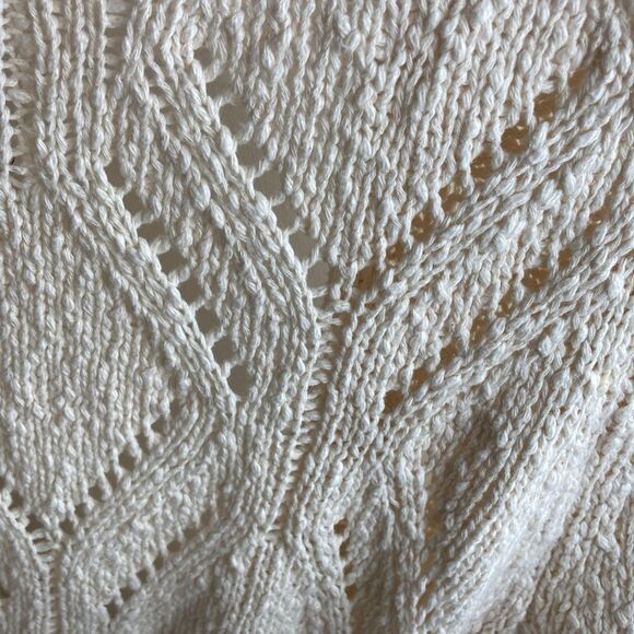 NWT Cream S Tie up Unisex Oversized Slouchy Cardigan with sleeve tie - Picture 7 of 10